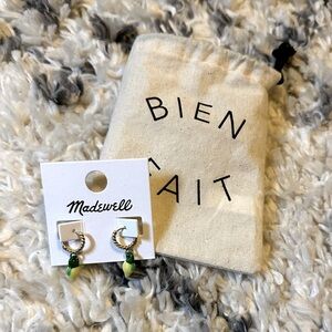 Madewell Mini Gold Lemon Drop Hoop Earrings